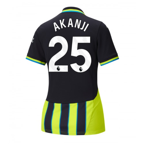 Fotbalové Dres Manchester City Manuel Akanji #25 Dámské Venkovní 2024-25 Krátký Rukáv